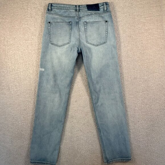 Ksubi Mens Hazlow Philly Blue Straight Leg Jeans Size 32x31 Skater Light Wash - Picture 2 of 13